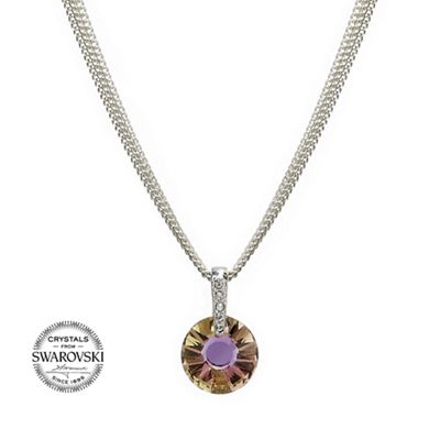 Designer multi tone crystal necklace made with Swarovski crystals